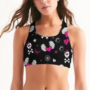Skull sports bra